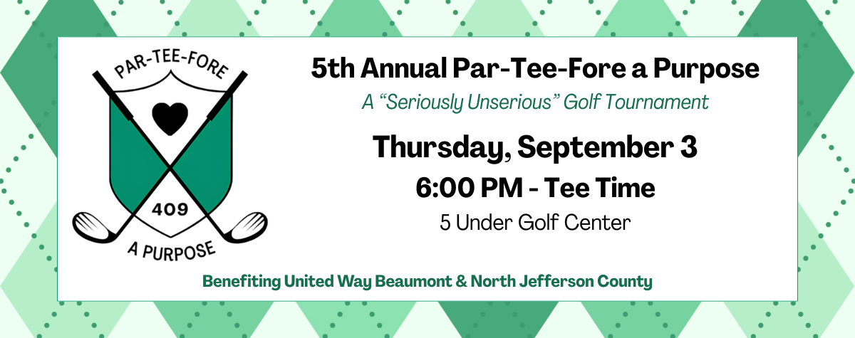 Golf-Themed Logo and Event Information