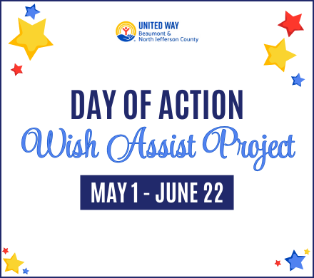 Day of Action Wish Assist Project Banner with Stars and Logo