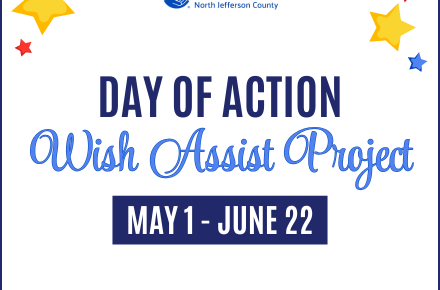 Day of Action Wish Assist Project Banner with Stars and Logo